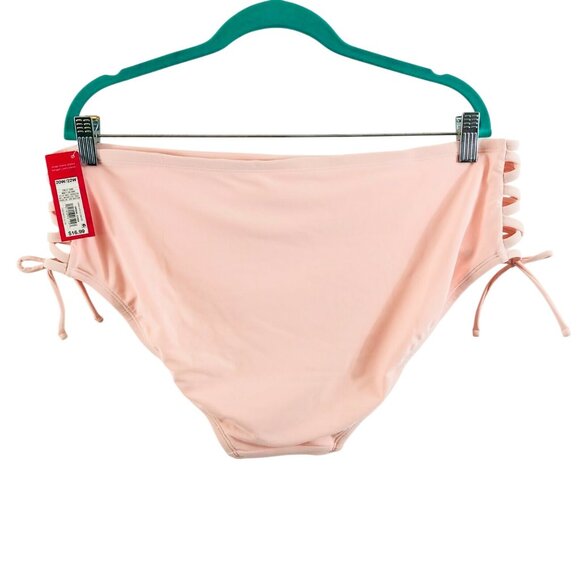 Xhilaration Bikini Bottom Cheeky Strappy Tie Sides Light Pink Size 24W/26W - Picture 2 of 3